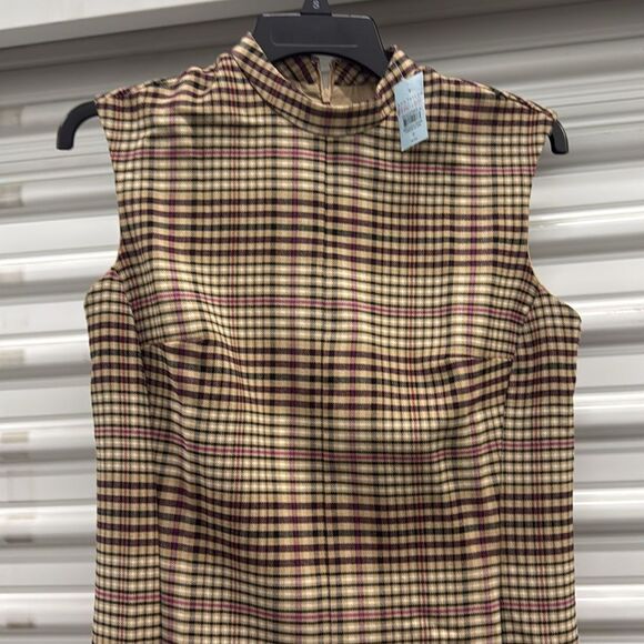 Anne Taylor Plaid Sleeveless Dress NEW - Picture 3 of 5
